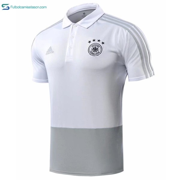 Polo Alemania 2018 Gris Blanco